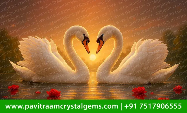 🦢 Pair of Swans – North-North-West (NNW) Zone | W-35 Inch X H-21 Inch